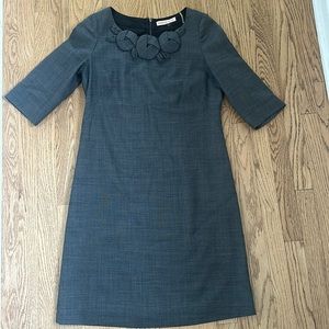 Rebecca Taylor sheath with flowers- wool material